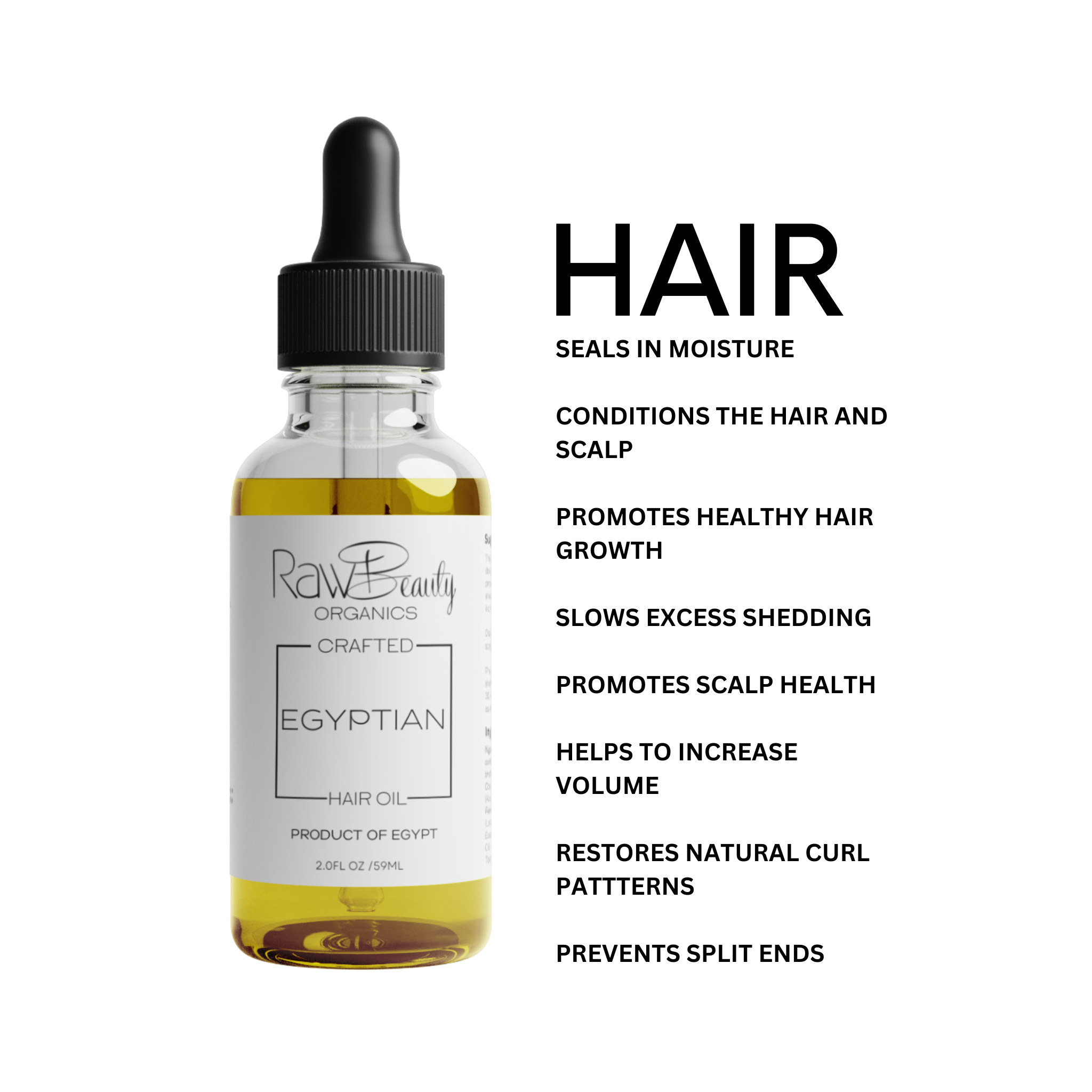 Egyptian Hair Oil – Raw Beauty Organics